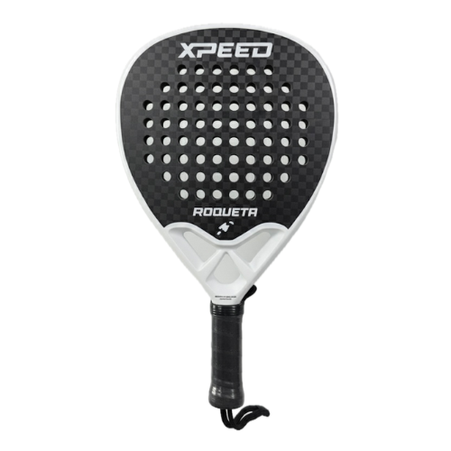 Pala Xpeed Roqueta, cara de carbono negra y puente blanco